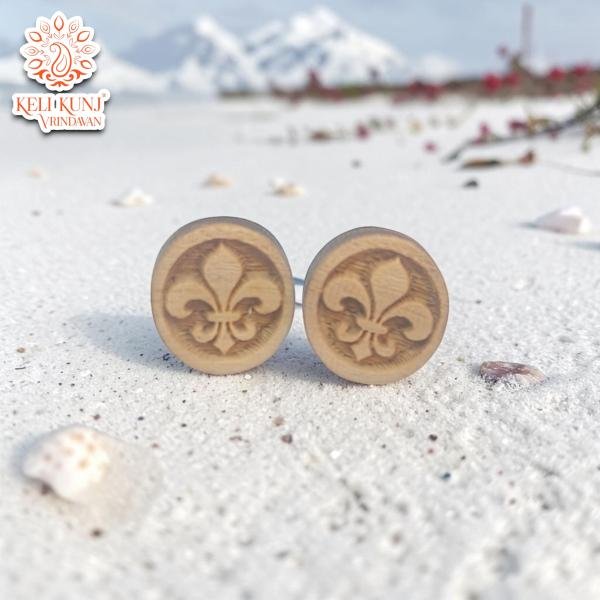 Carved Tulsi Wood Earrings